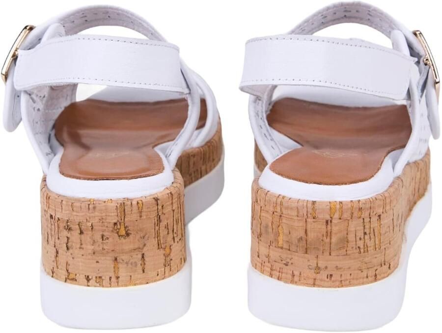 Desa Teenslipper 'Keilsandalen' wit - Foto 3