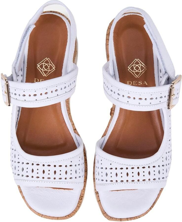 Desa Teenslipper 'Keilsandalen' wit - Foto 4