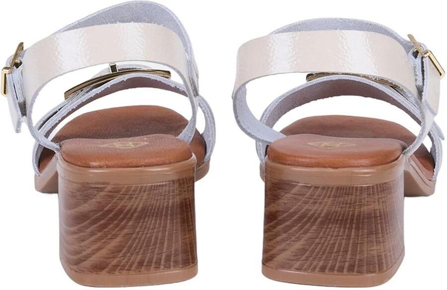DESA Sandalen Leer Lichtgrijs Vrouwen Schoenpunt: Nez ouvert - Foto 4