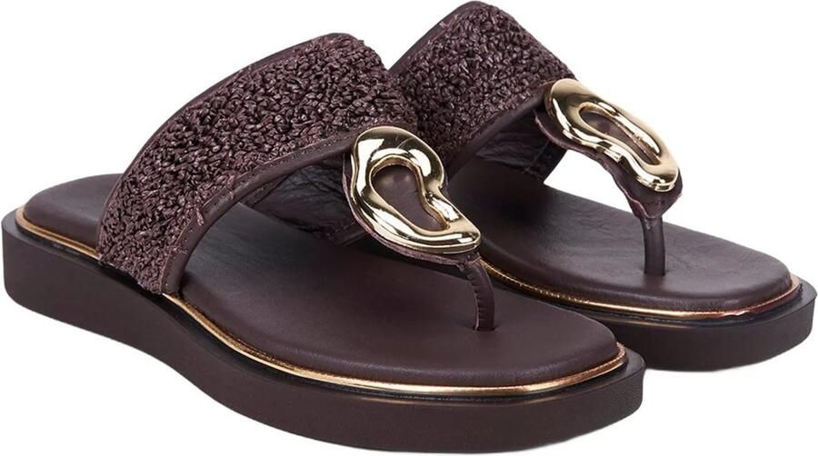 Desa Teenslipper 'Zehenstegsandalen' bruin