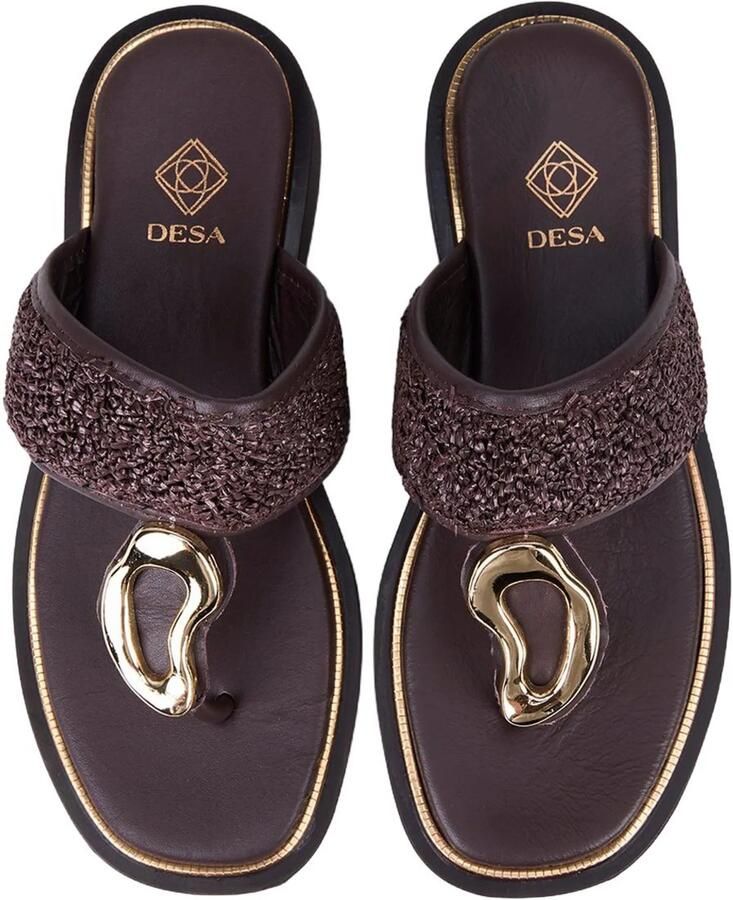 Desa Teenslipper 'Zehenstegsandalen' bruin - Foto 2