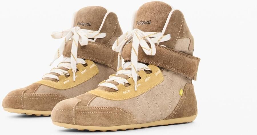 Desigual Sneakers hoog bruin lichtbruin - Foto 5