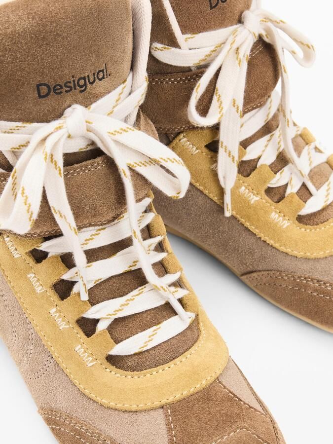 Desigual Sneakers hoog bruin lichtbruin - Foto 3