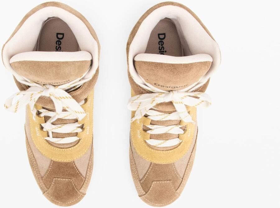 Desigual Sneakers hoog bruin lichtbruin - Foto 4