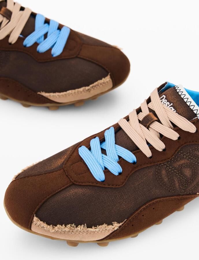 Desigual Sneakers laag beige bruin - Foto 4