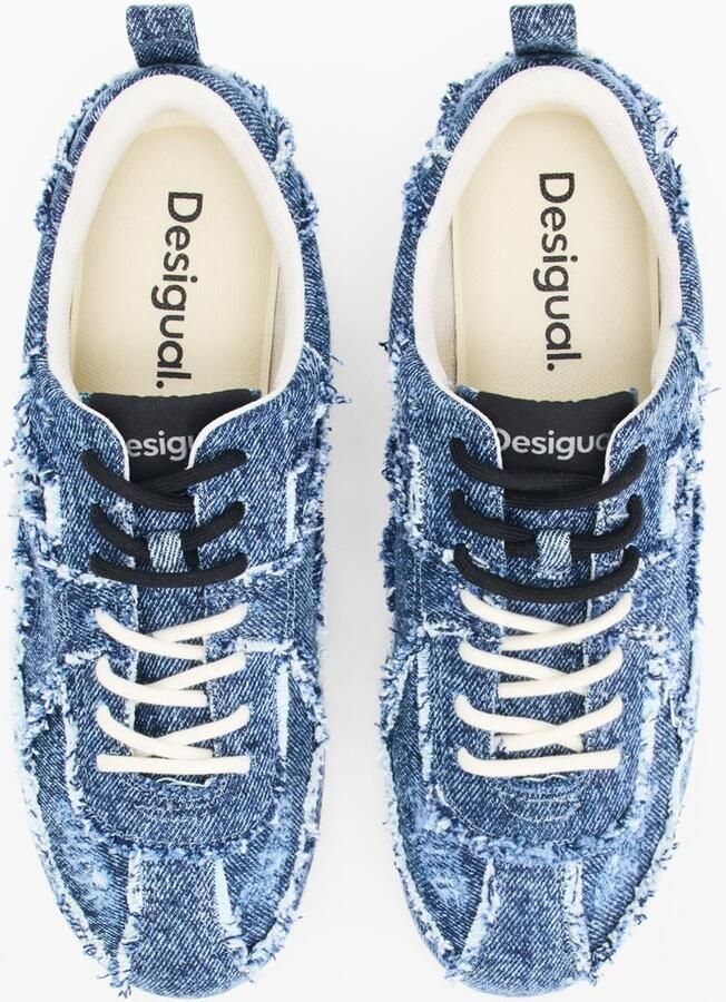Desigual denim sneakers blauw - Foto 3