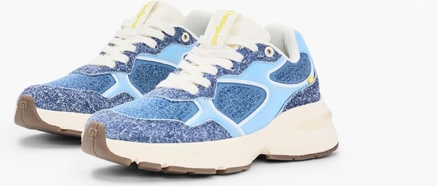 Desigual Sneakers laag blauw lichtblauw - Foto 3