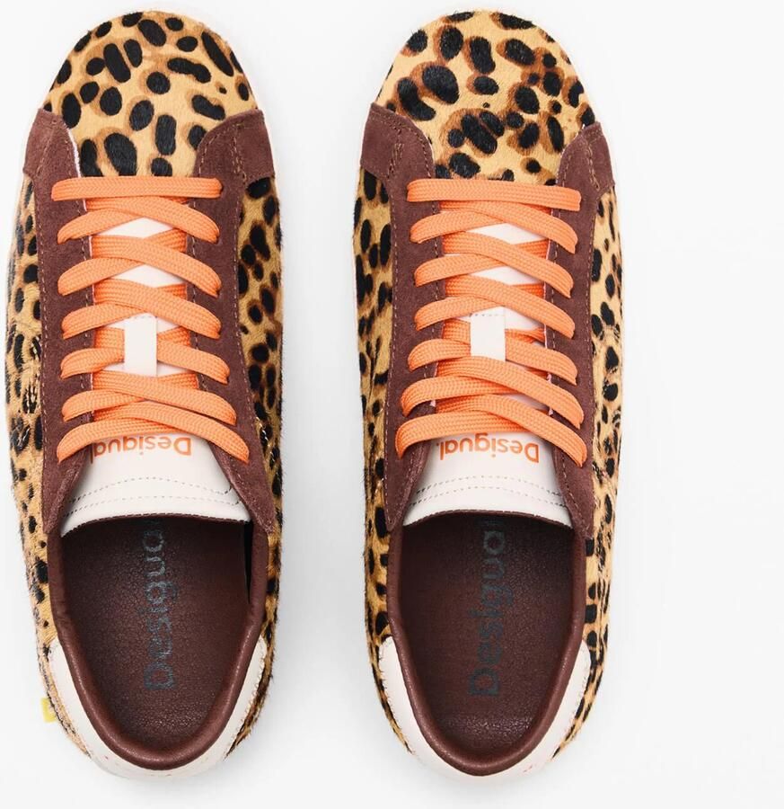 Desigual Sneakers laag bruin chocoladebruin wit - Foto 2