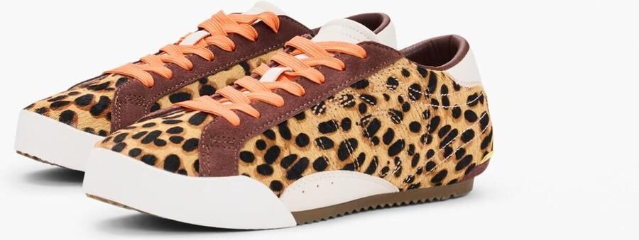 Desigual Sneakers laag bruin chocoladebruin wit - Foto 3