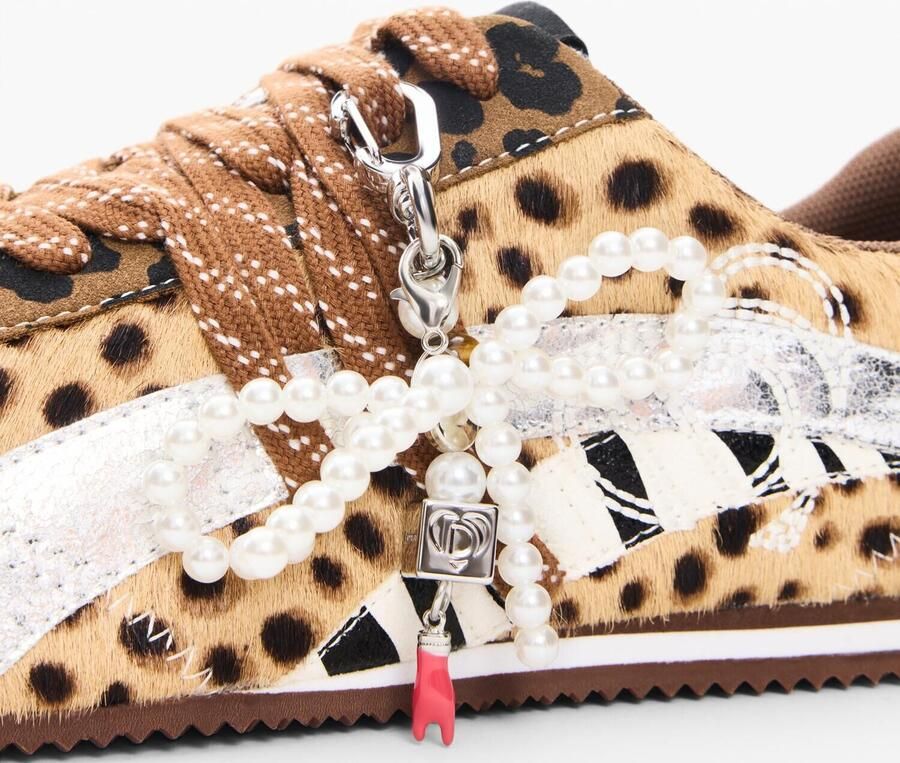 Desigual Sneakers laag bruin pueblo zwart zilver - Foto 3