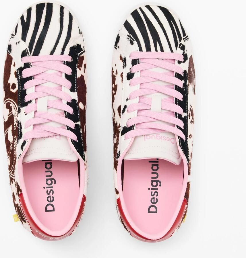 Desigual Sneakers laag bruin wit - Foto 2