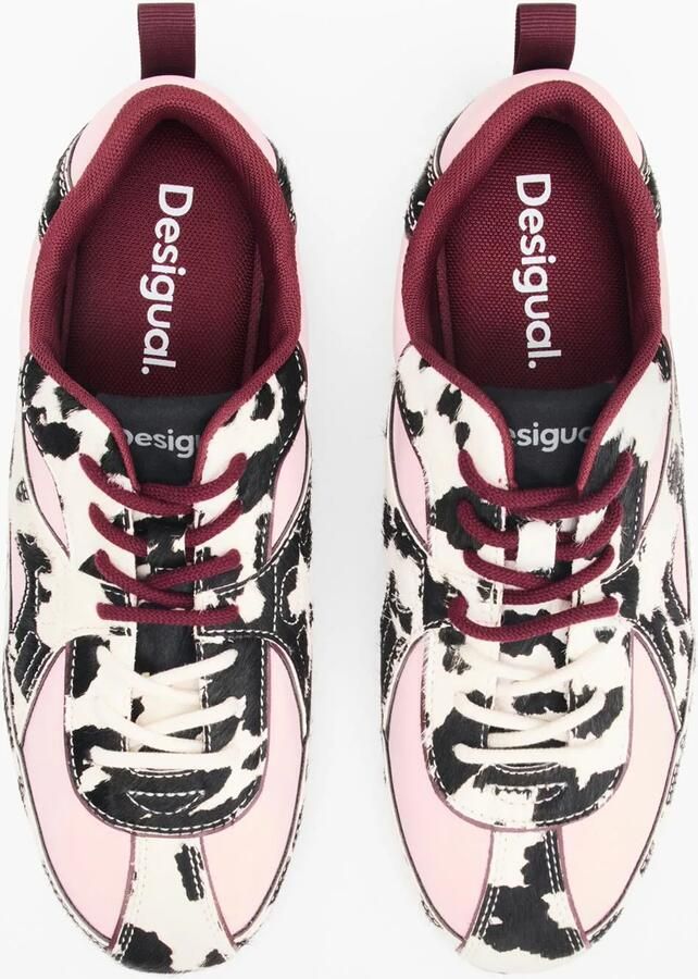 Desigual leren sneakers met dierenprint meerkleurig - Foto 3
