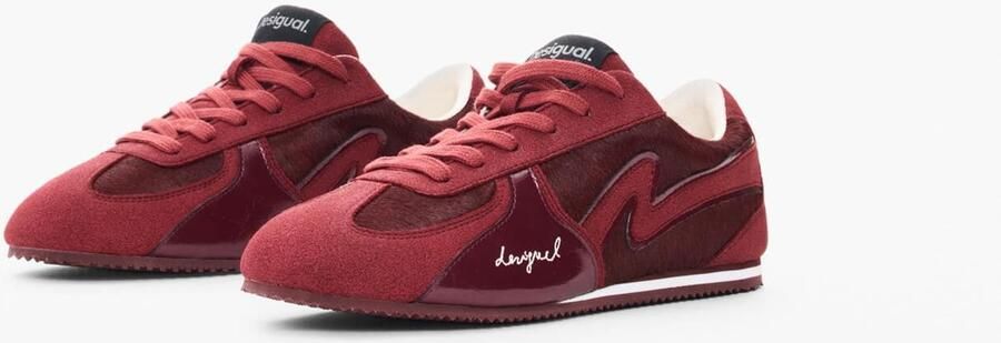 Desigual Sneakers laag rood donkerrood wit - Foto 5