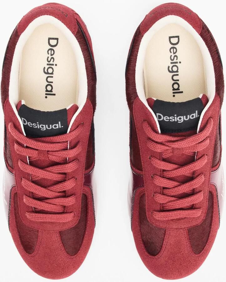 Desigual Sneakers laag rood donkerrood wit - Foto 2