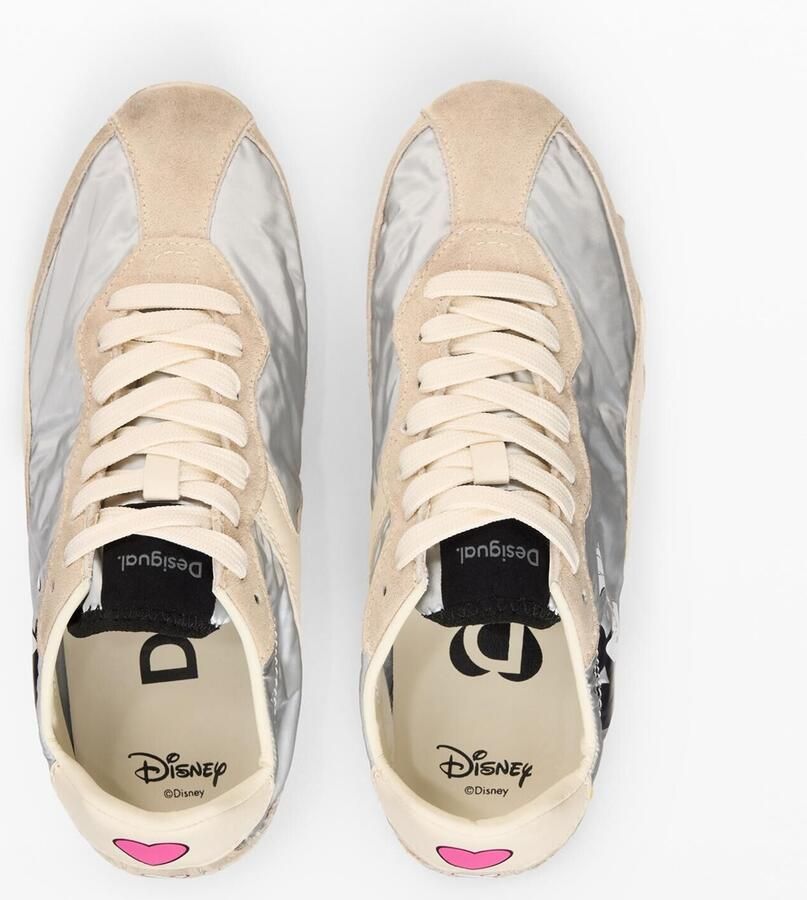 Desigual Sneakers laag beige zwart zilver - Foto 2