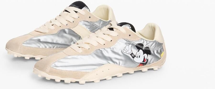 Desigual Sneakers laag beige zwart zilver - Foto 4