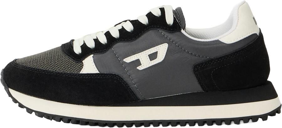 DIESEL Sneakers laag 'D-LIGHT' donkergrijs zwart wit