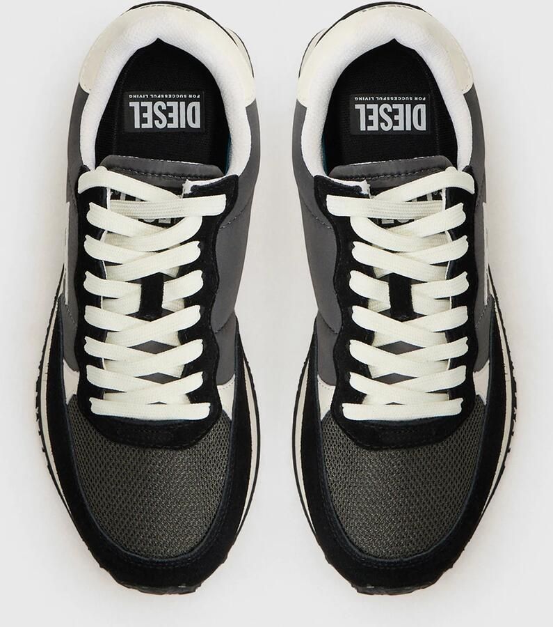DIESEL Sneakers laag 'D-LIGHT' donkergrijs zwart wit - Foto 2