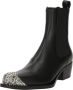 Diesel D-Calamity AB Leather boots with crystal toe cap Black Dames - Thumbnail 2