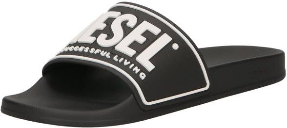 Diesel Chancletas negra con logotipo For Successful Living en 3D 41 Negro Zwart Heren - Foto 6