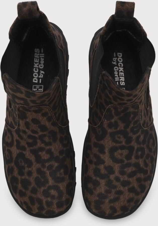Dockers by Gerli Chelsea boots donkerbruin zwart - Foto 4