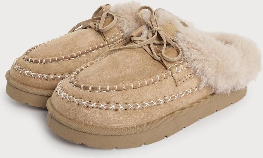 Dockers by Gerli Dockers damespantoffels gevoerd beige 59ER301 - Foto 5