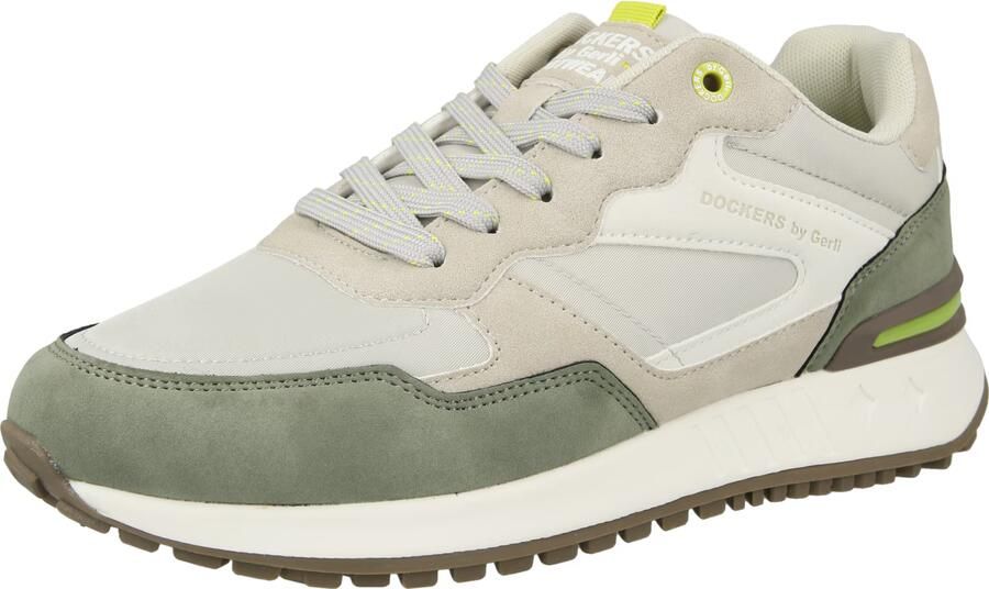 Dockers by Gerli Sneakers laag beige olijfgroen wit