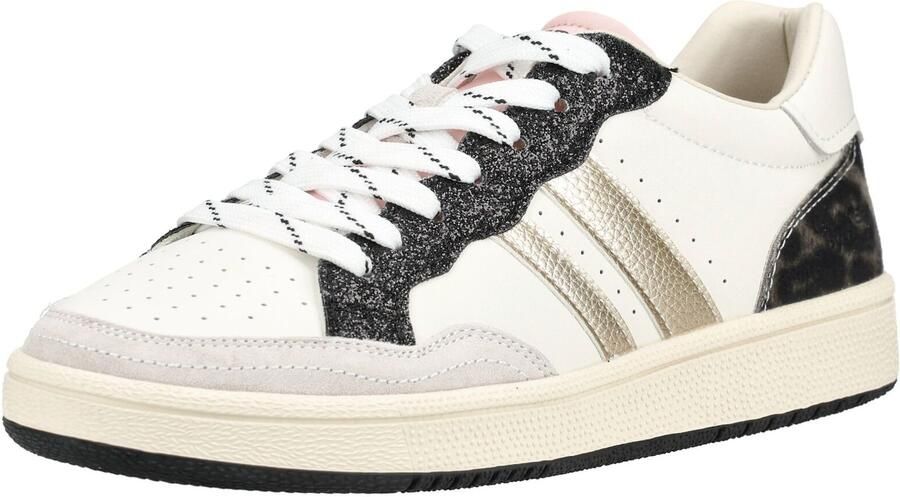 Dockers by Gerli Sneakers laag lichtbeige goud zwart wit - Foto 2
