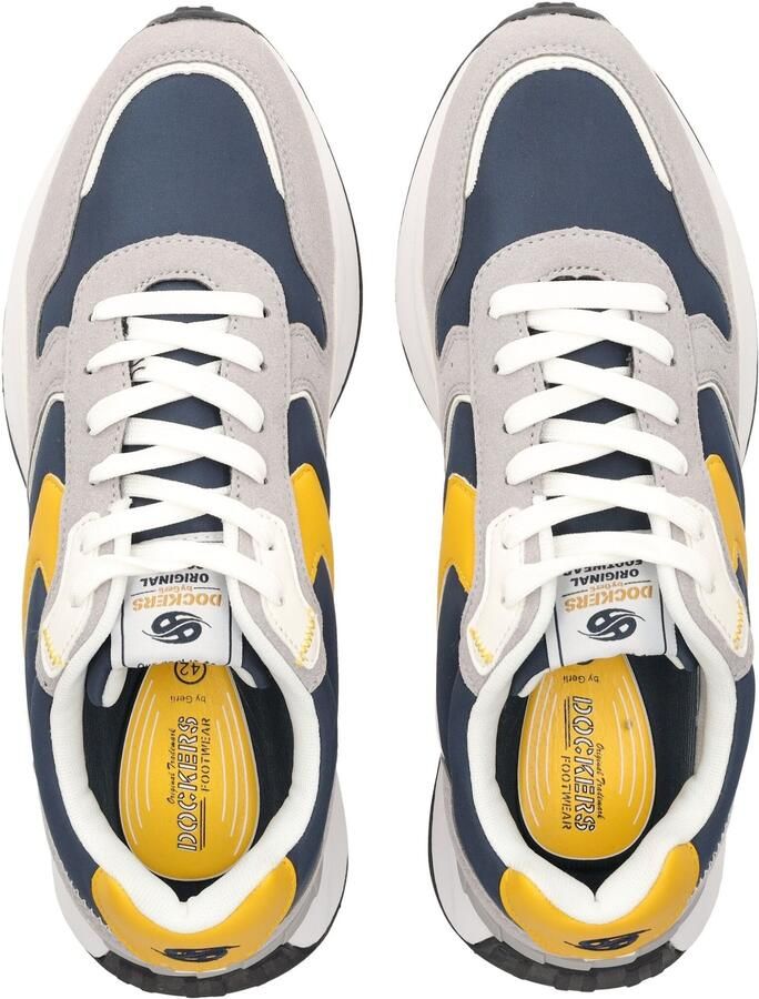 Dockers by Gerli Sneakers laag navy donkergeel grijs - Foto 2