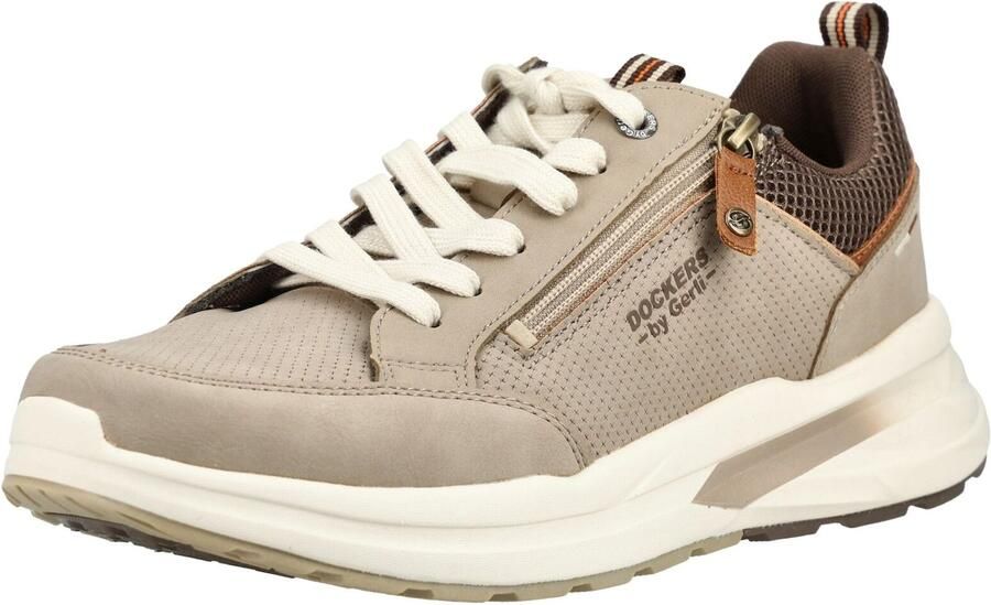 Dockers by Gerli Sportieve veterschoen chocoladebruin taupe