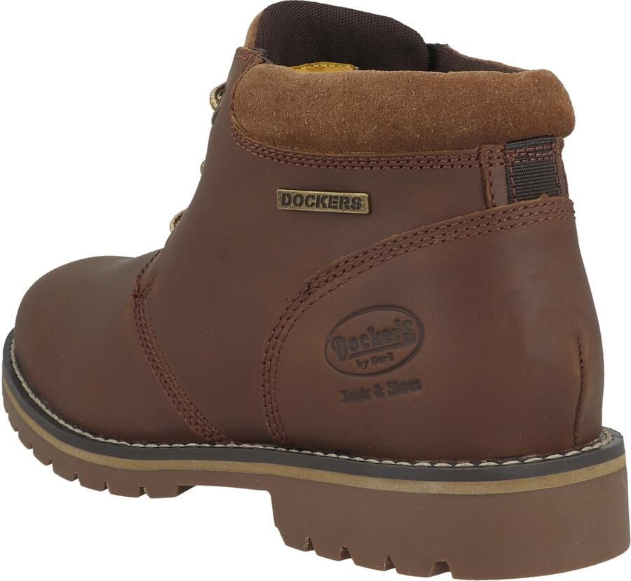 Dockers by Gerli heren leren veterschoenen 53WI013-401410 bruin - Foto 3