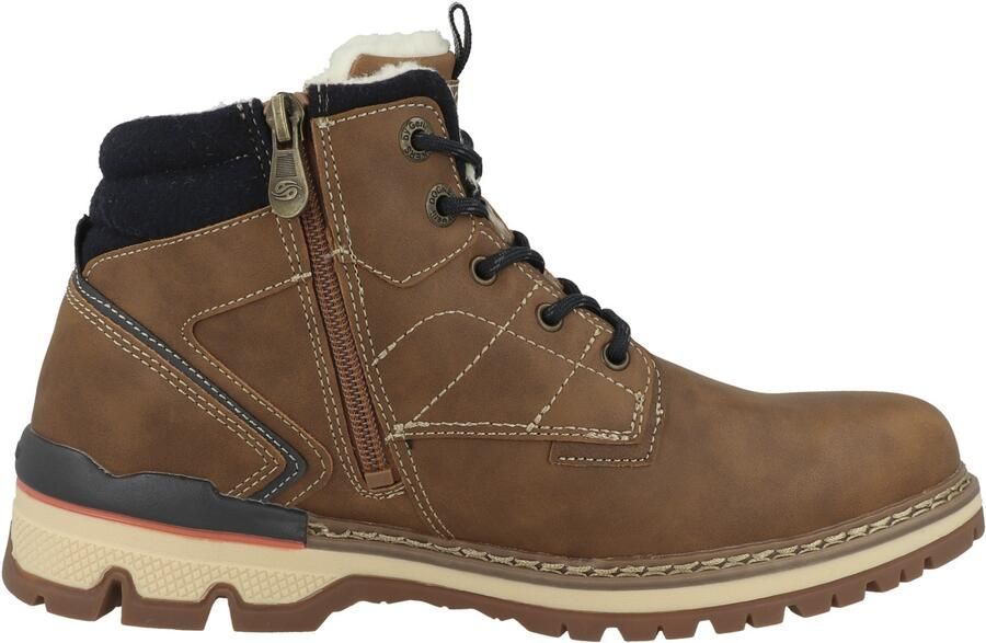 Dockers by Gerli heren TEX-laarzen gevoerd lichtbruin 53TA103