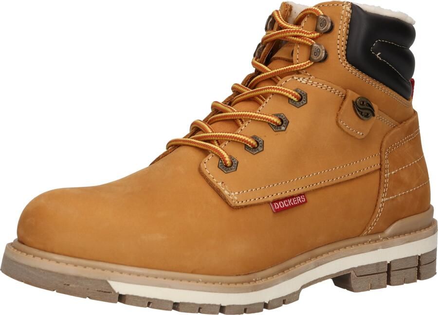 Dockers by Gerli Boots Heren Gevoerde Winterlaarzen Boots Leer Bruin 43LU110