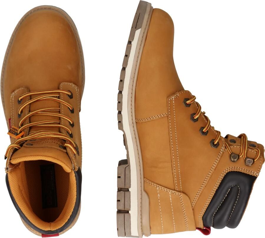 Dockers by Gerli Veterboots karamel kastanjebruin bloedrood wit - Foto 3