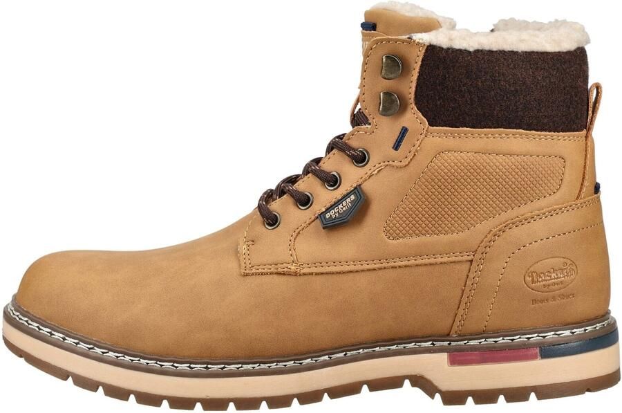 Dockers by Gerli Dockers Heren Veterlaarzen Gevoerd Vetersluiting Rits Zwart - Foto 9