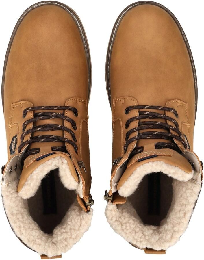 Dockers by Gerli Dockers Heren Veterlaarzen Gevoerd Vetersluiting Rits Zwart - Foto 7