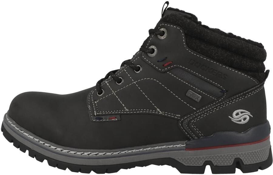 Dockers by Gerli Veterboots lichtgrijs donkerrood zwart - Foto 6