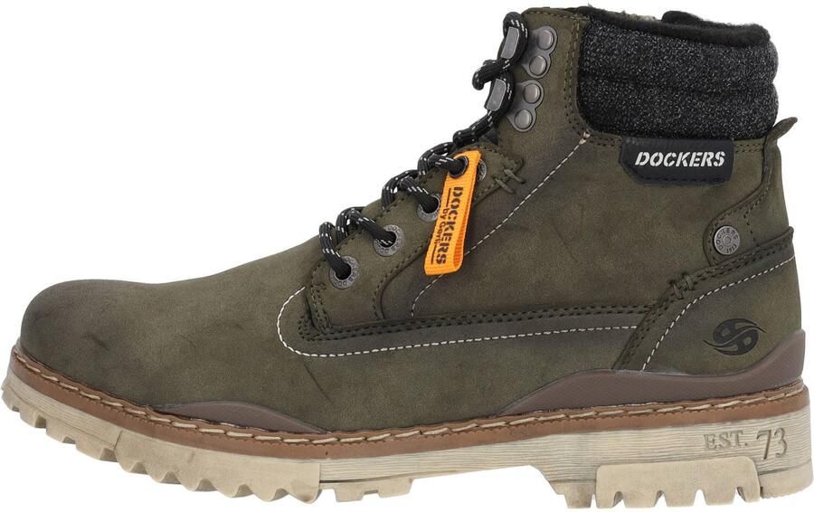 Dockers by Gerli Veterboots olijfgroen zwart gemêleerd - Foto 3
