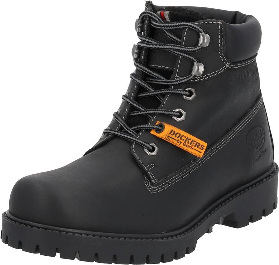 Dockers by Gerli Winterlaarzen Werkschoenen veterschoenen met blokhak