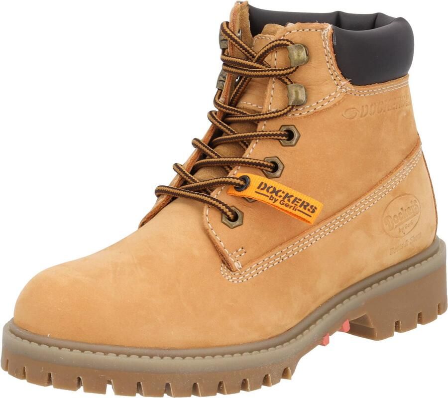 Dockers by Gerli Veterlaarsjes camel zwart