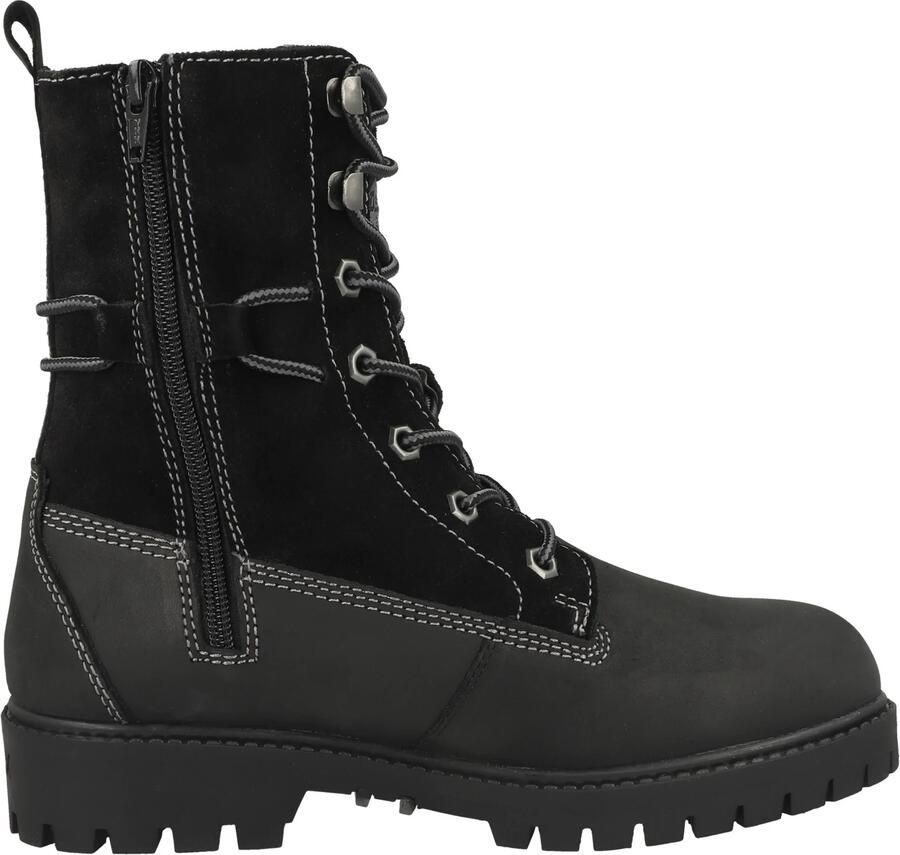 Dockers by Gerli Schnürboots Geveterde laarzen zwart Leer Rock wear