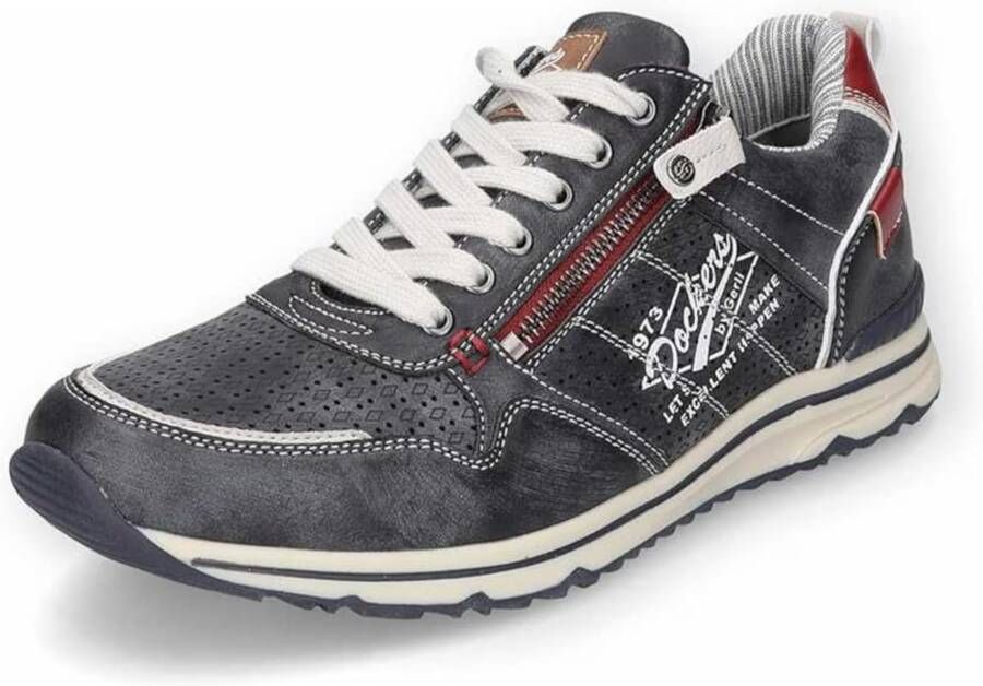 Dockers by Gerli Zip Sneaker Low Sneakers navy Polyurethaan Heren Basics Street wear - Foto 3