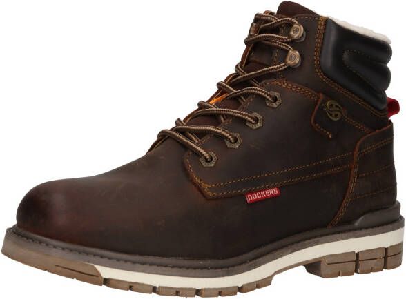 Dockers by Gerli Boots Heren Gevoerde Winterlaarzen Boots Leer Bruin 43LU110 - Foto 4