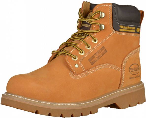 Dockers by Gerli Boots Heren Gevoerde Winterlaarzen Boots Leer Golden-Tan 23DA104