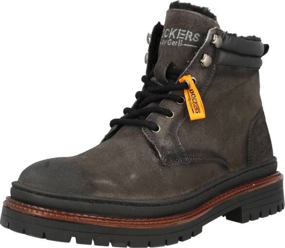 Dockers by Gerli Veterboots donkergrijs zilver