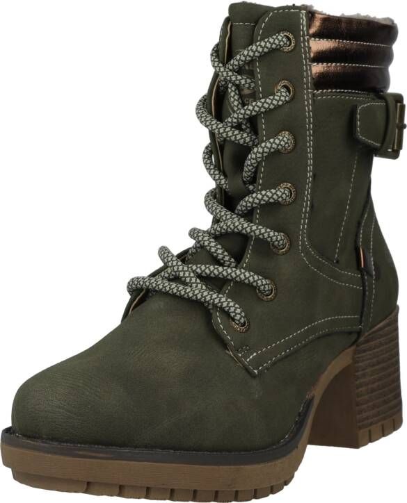 Dockers by Gerli Schnürboots Geveterde laarzen groen Leer Rock wear - Foto 2