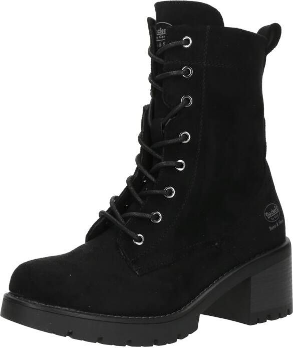 Dockers by Gerli Veterlaarsjes Korte laarzen veterschoenen winterlaarzen met blokhak