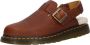 Dr. Martens Bruine Leren Platte Schoenen met Velcro Brown Dames - Thumbnail 3