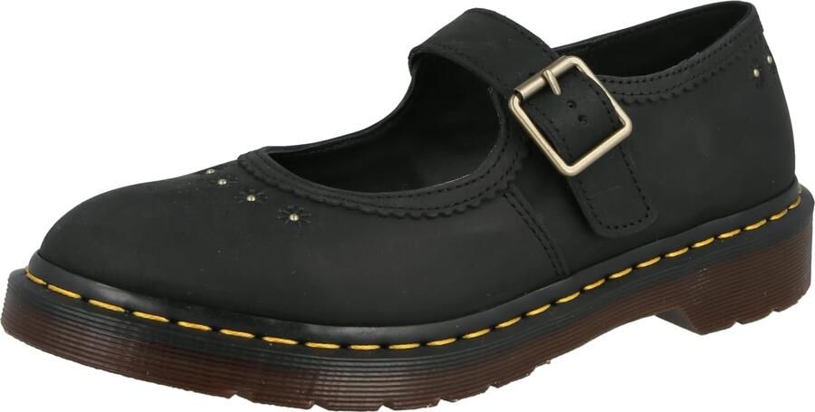 Dr. Martens Ballerina met riempjes 'Flower' zwart