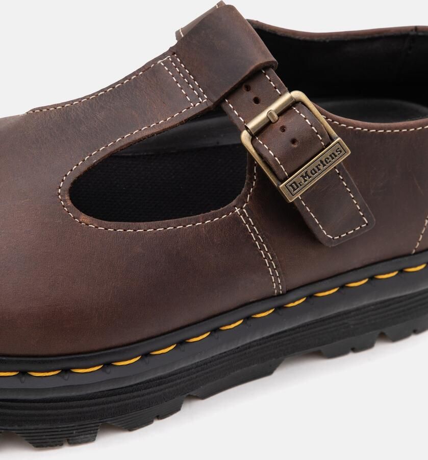 Dr. Martens Ballerina met riempjes 'ZebZag' donkerbruin - Foto 2